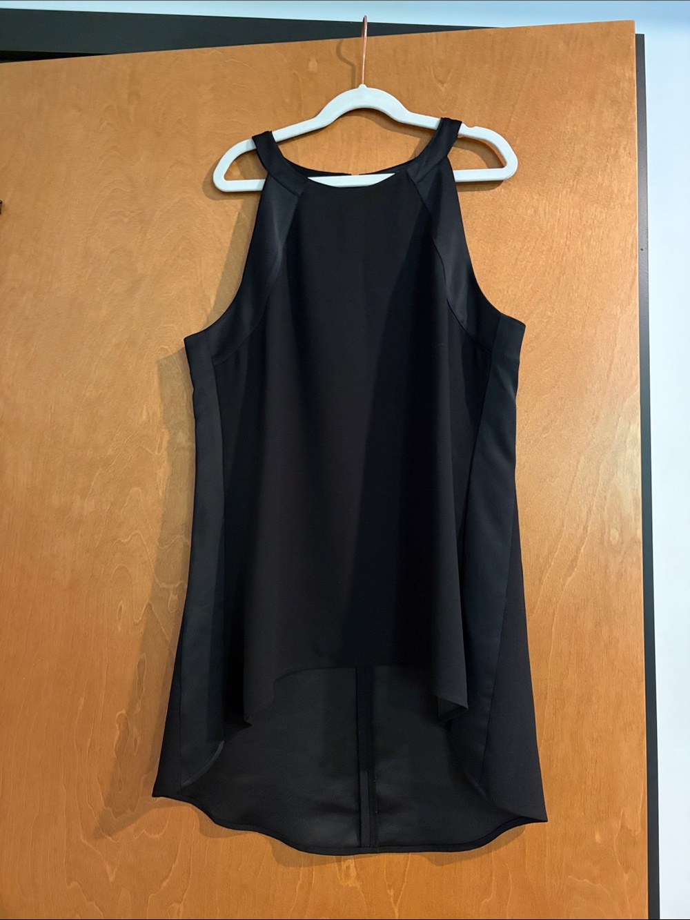 White House Black Market Black High-Low Sleeveless Top